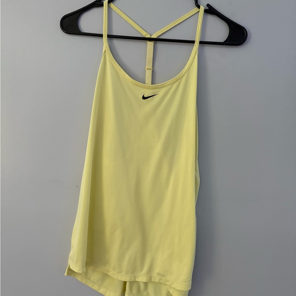 Nike Women's Light Yellow Tank Top